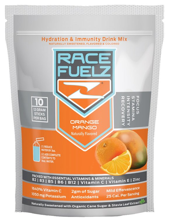 RaceFuelZ Orange Mango 10-pack resealable bag